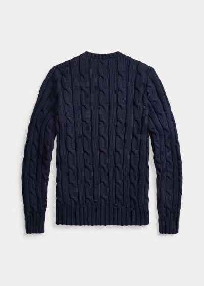 Ralph Lauren Cable Cotton-Blend Striktrøje Herre Danmark (FJHKZ4095)